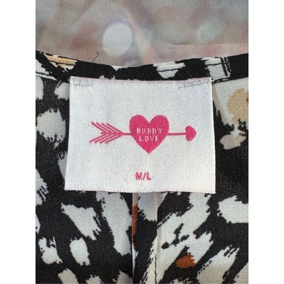 Buddy Love Women's Long Kimono Cardigan Multicolor Geometric Size m/l - Picture 5 of 7